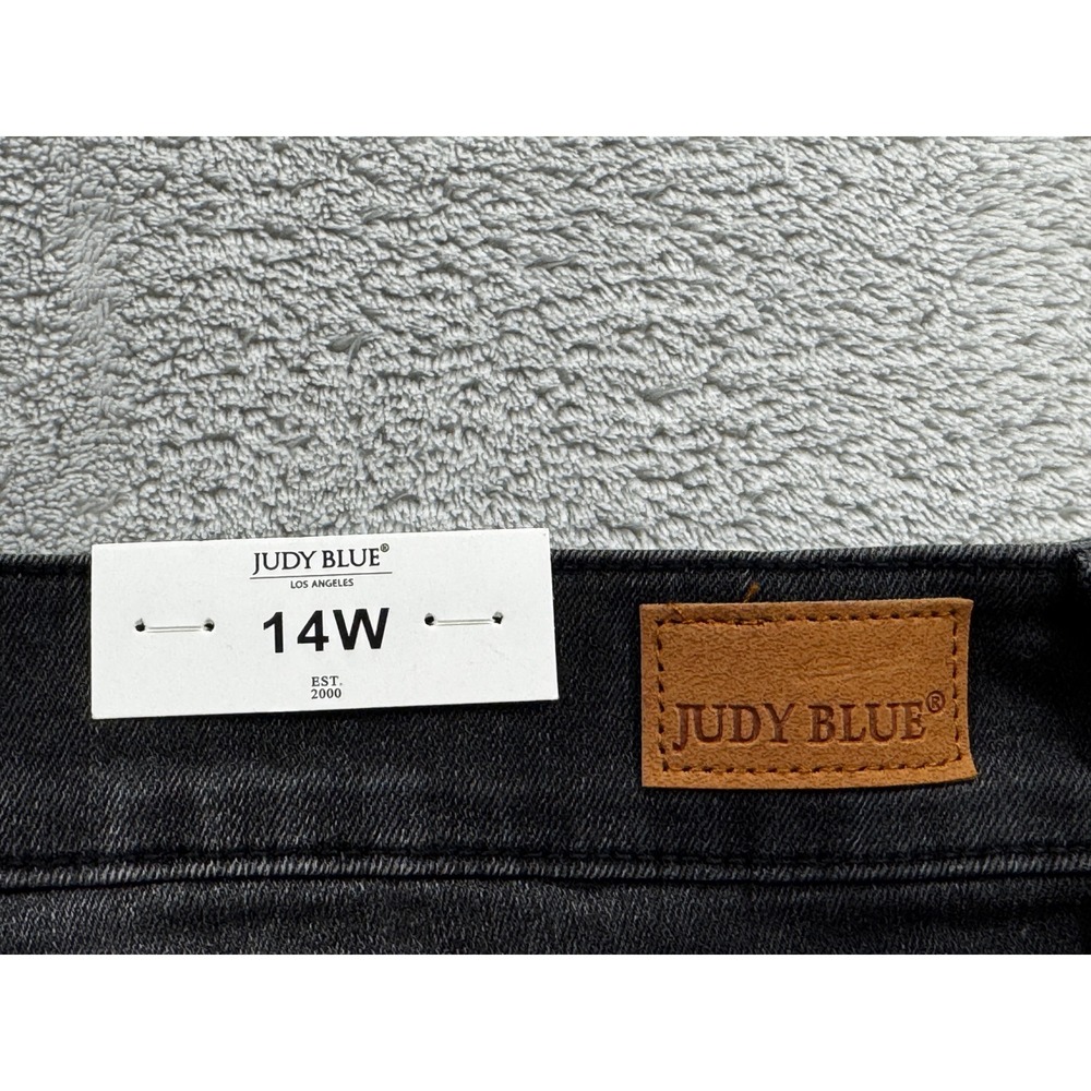 Judy Blue Womens High Rise Super Flare Black Jeans 14W Meas: 32x34 - Picture 3 of 8
